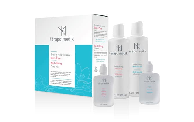 Ensemble de produits doux pour les cheveux à utiliser après un cancer