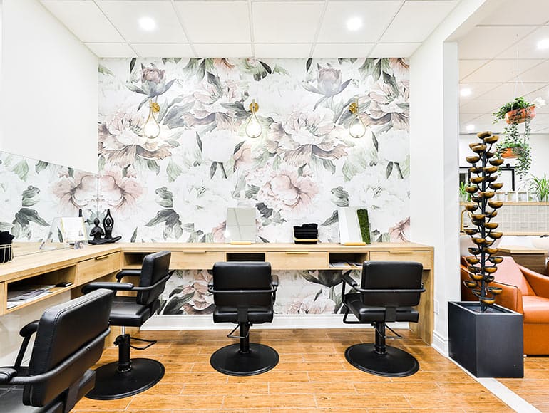 Espace de travail des experts en soins capillaires